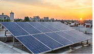 Industrial Solar system on a rooftop
