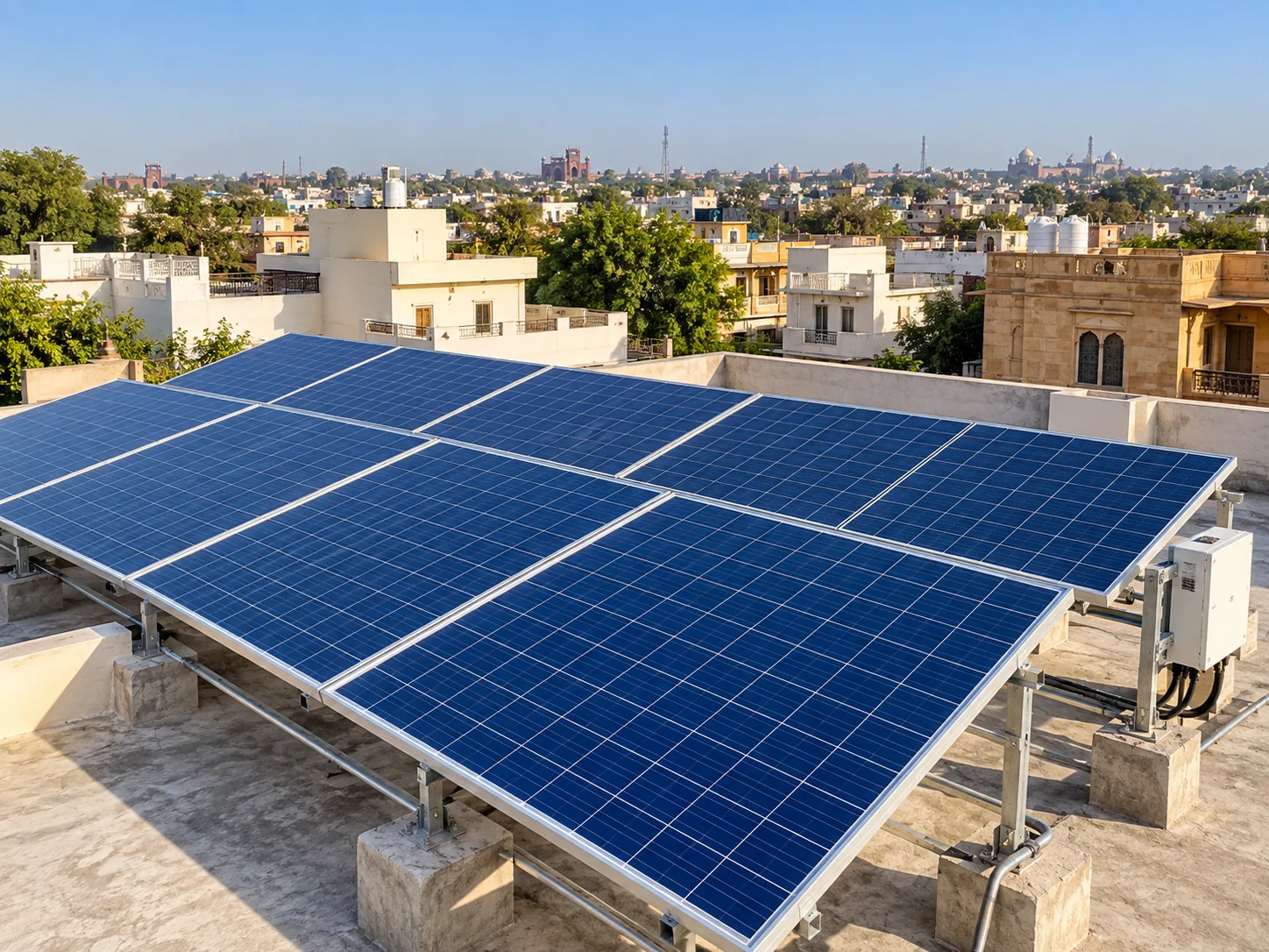 Solar panels installed on a residential rooftop