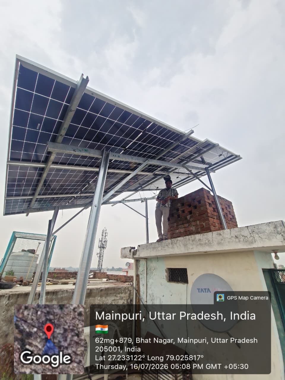 Elevated panel structure in Bhat Nagar, Mainpuri with the original location stamp